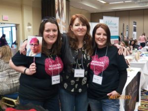 Amie, We Stole Your Book Boyfriend; yours truly; and Renee at the first North Shore Author Signing (TalkBooks) in Massachusetts, April 2014