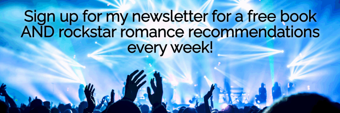 Concert crowd graphic with information about newsletter signup