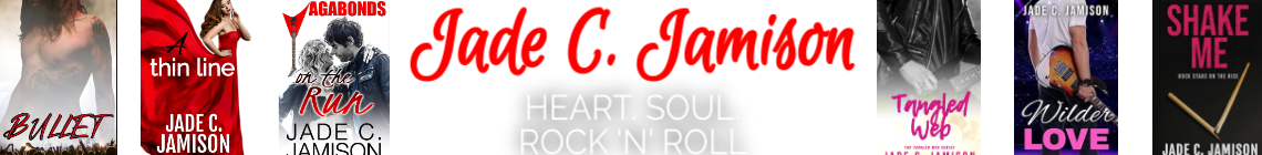 Jade C. Jamison's website and 6 book covers